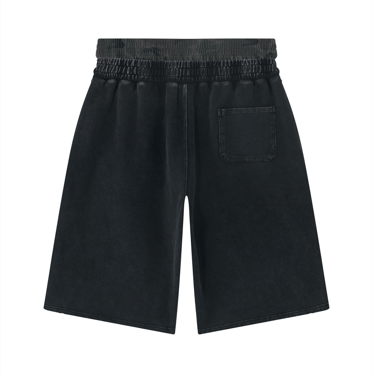 Vintage Wash Distressed Wide Leg Shorts